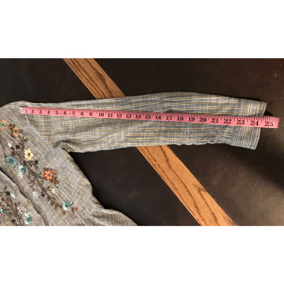 Anthropologie HD in Paris Ella Embroidered Sequin Peplum Top - Size Small - Picture 8 of 14